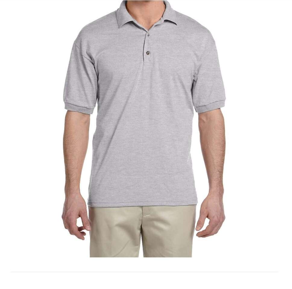 New Gildan dryblend polo shirt large grey or black