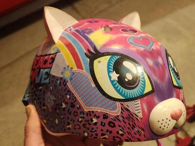 Kids cat ear bike helmet