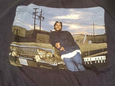 Official Ice Cube Impala Leaning Mens Black T Shirt Ice Cube Classic Tee XL