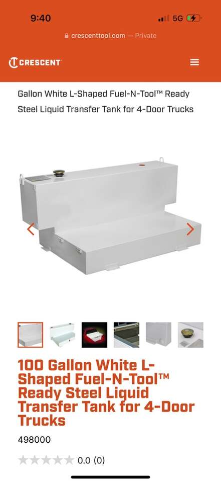 Crescent Job Box Fuel Tank