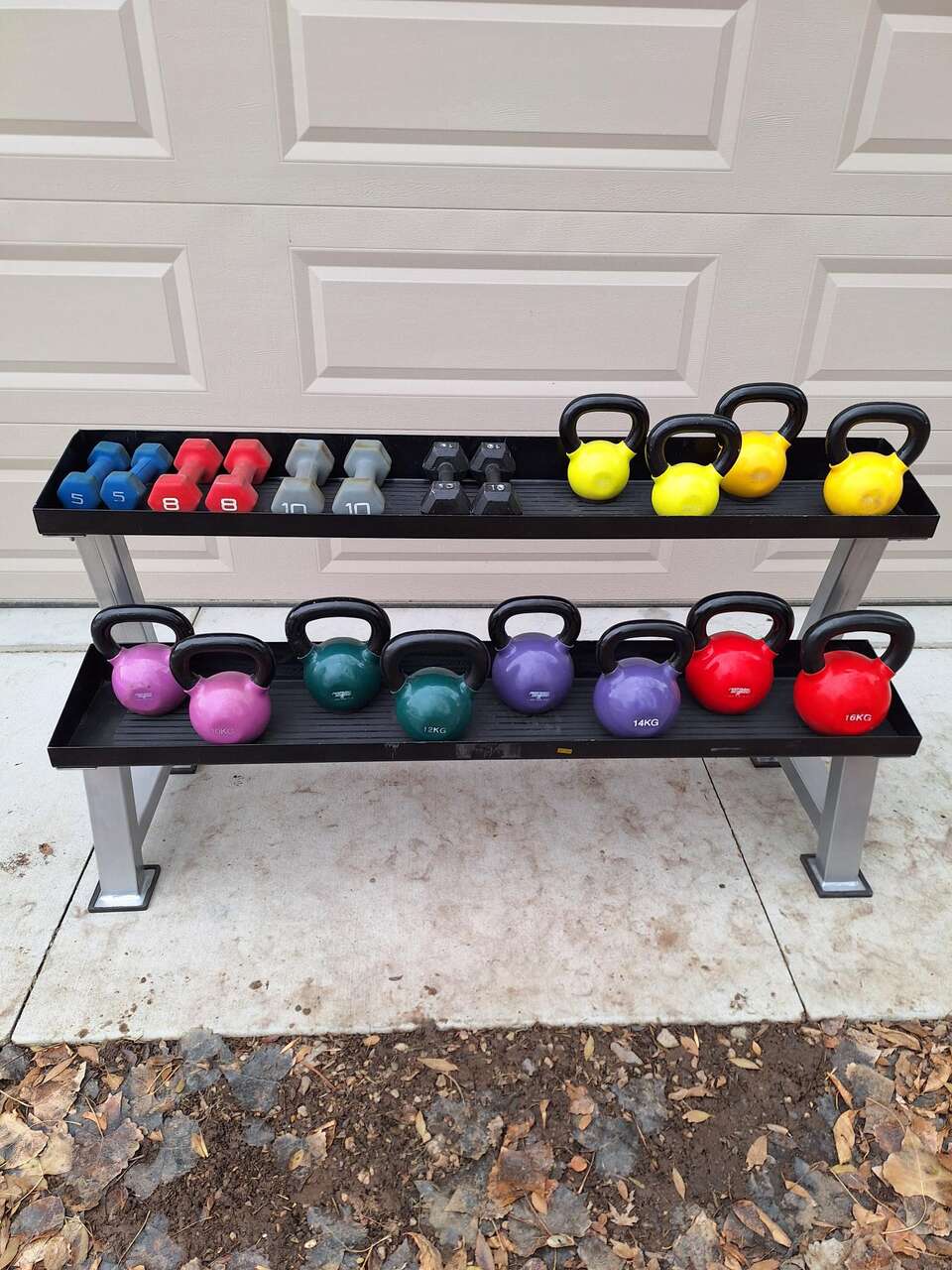 Perform Better Rack, Kettle Bells and Dbells