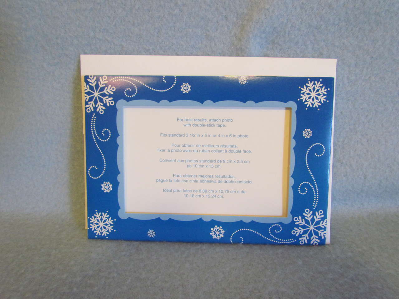 16 Blue Snow Flake Photo Christmas Holiday Cards