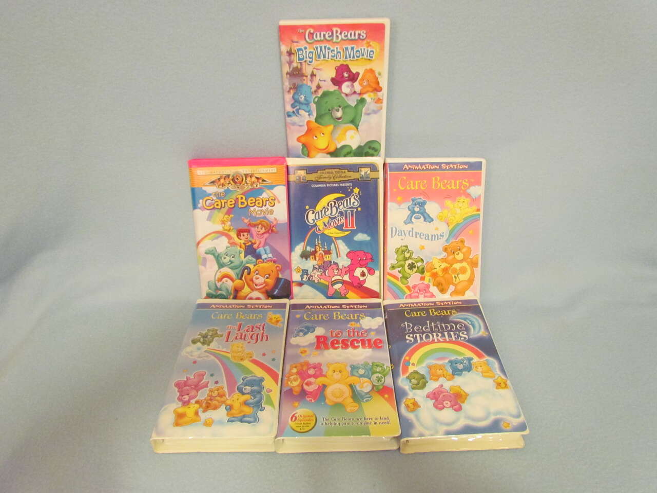 7 Lot Care Bear Shows~Movies~Videos - 1 DVD and 6 VHS Cassette Tapes