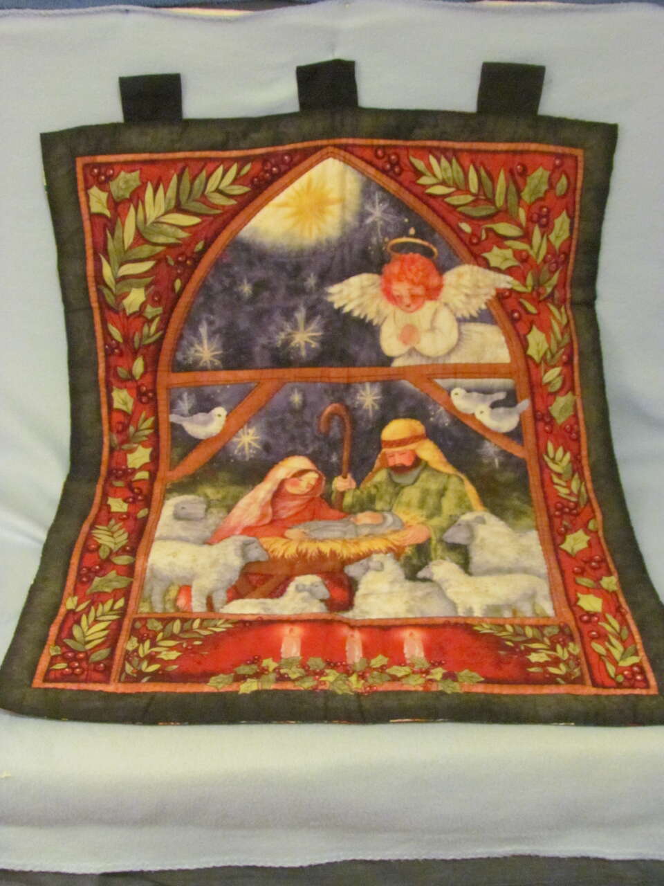 Handmade Quilted Nativity Quilt Wall Hanging Decoration Christmas Decor