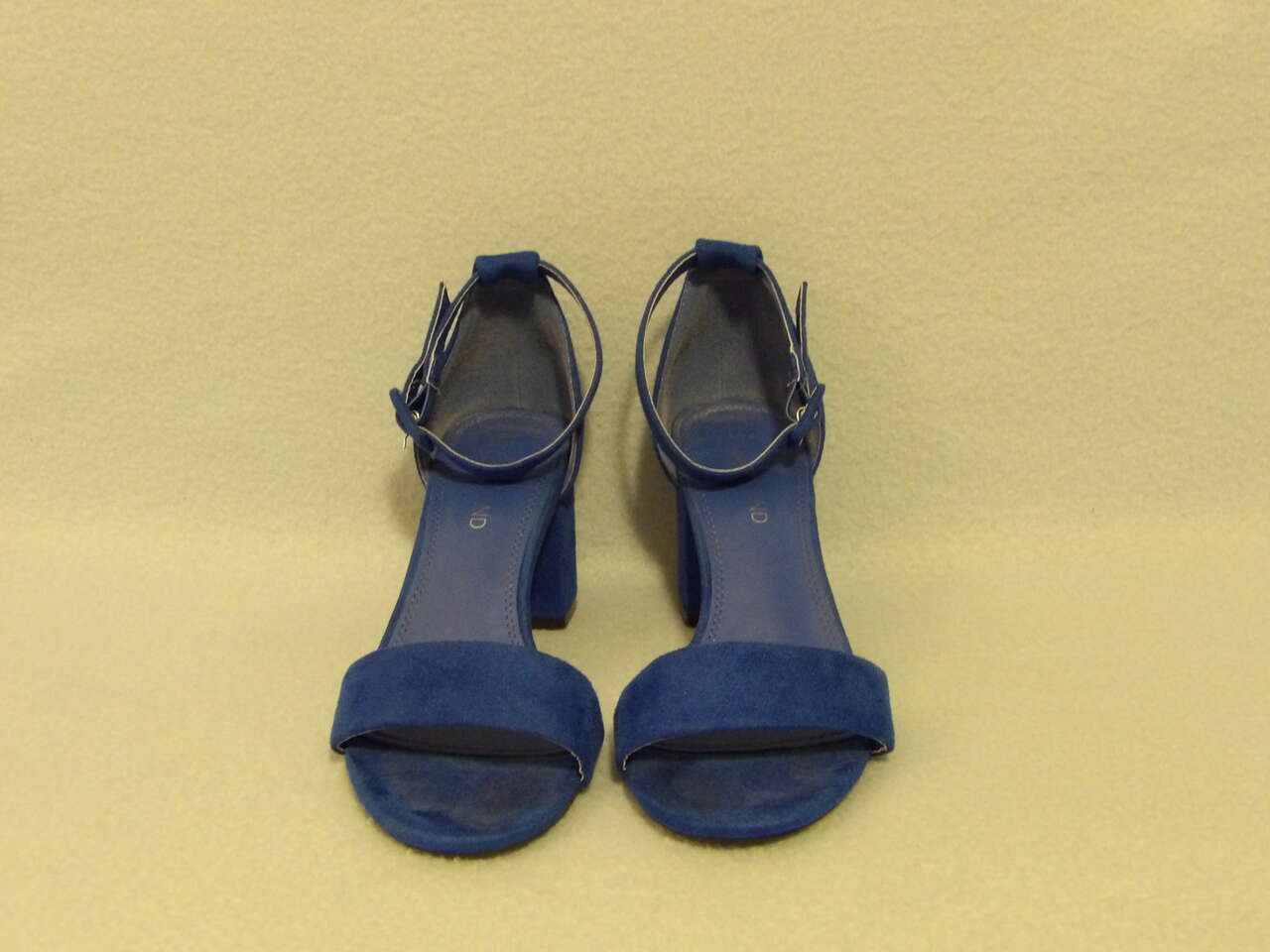 Shoeland Royal Blue Velour Strap High Heel Dress Size 8 Women's Shoes