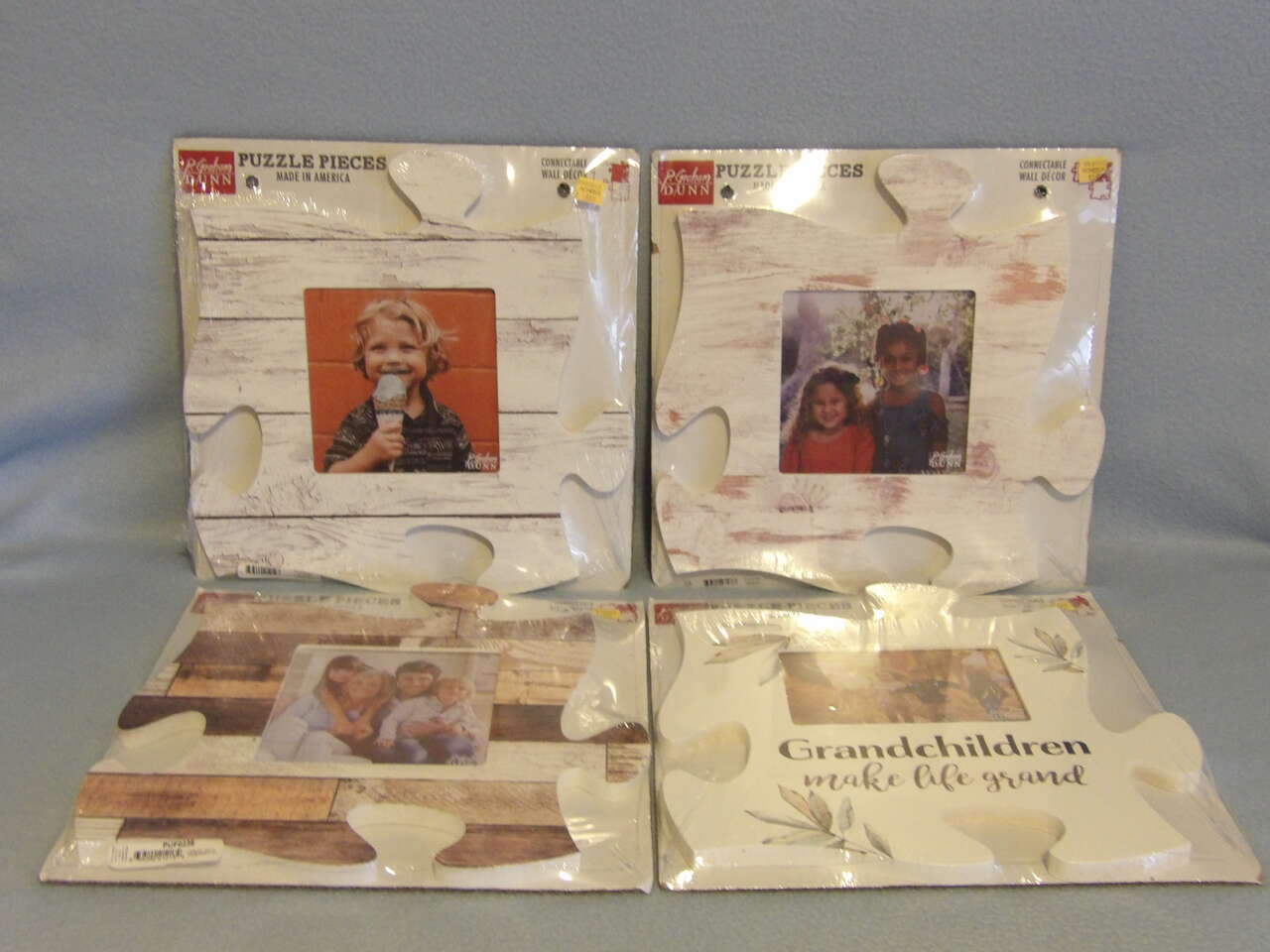 P. Graham Dunn Puzzle Pieces "Connectible Wall Decor" Picture Frames "Grandchildren make life grand"
