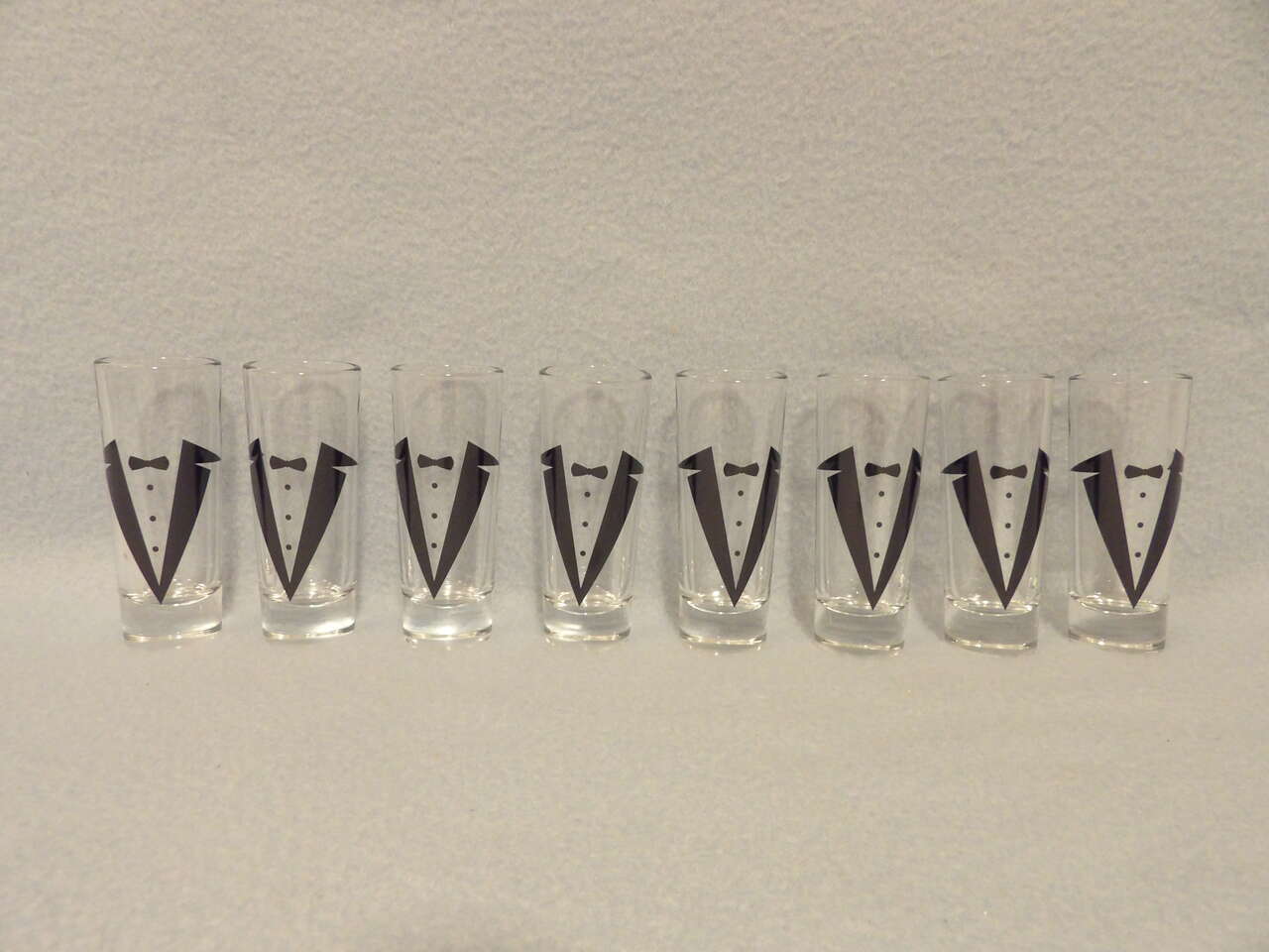 NEW Wedding Groom Tuxedo Bachelor Party Best Man Men Groomsmen Tall Shot Glasses