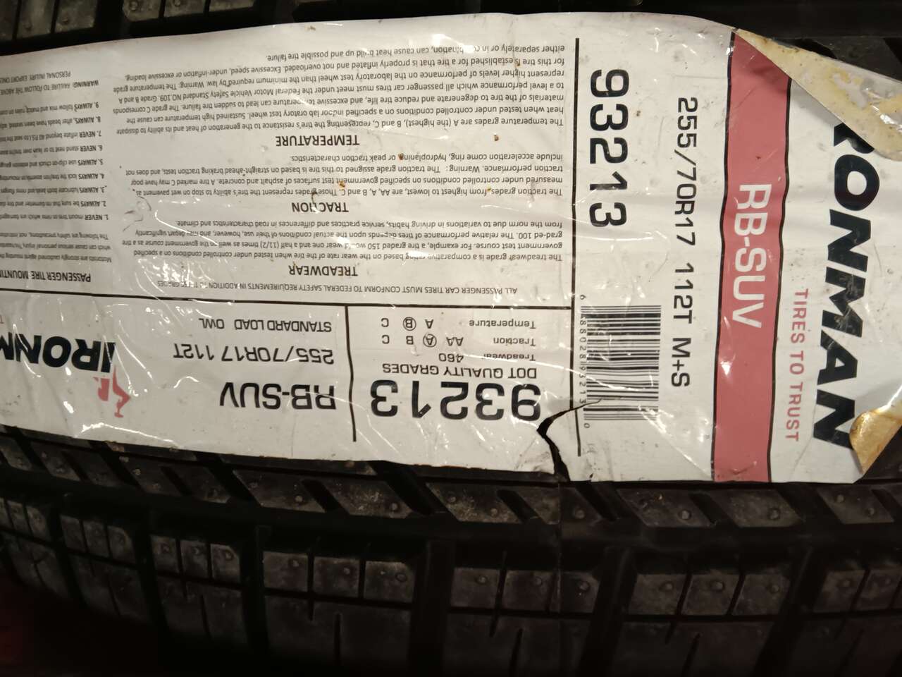 Ironman RB-SUV 255/70R17 M/S