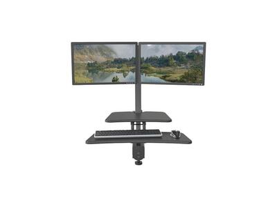 MooreCo Dual Monitor Adjustable Desk/Tabletop MOUNT Sit/Stand Workstation 90531
