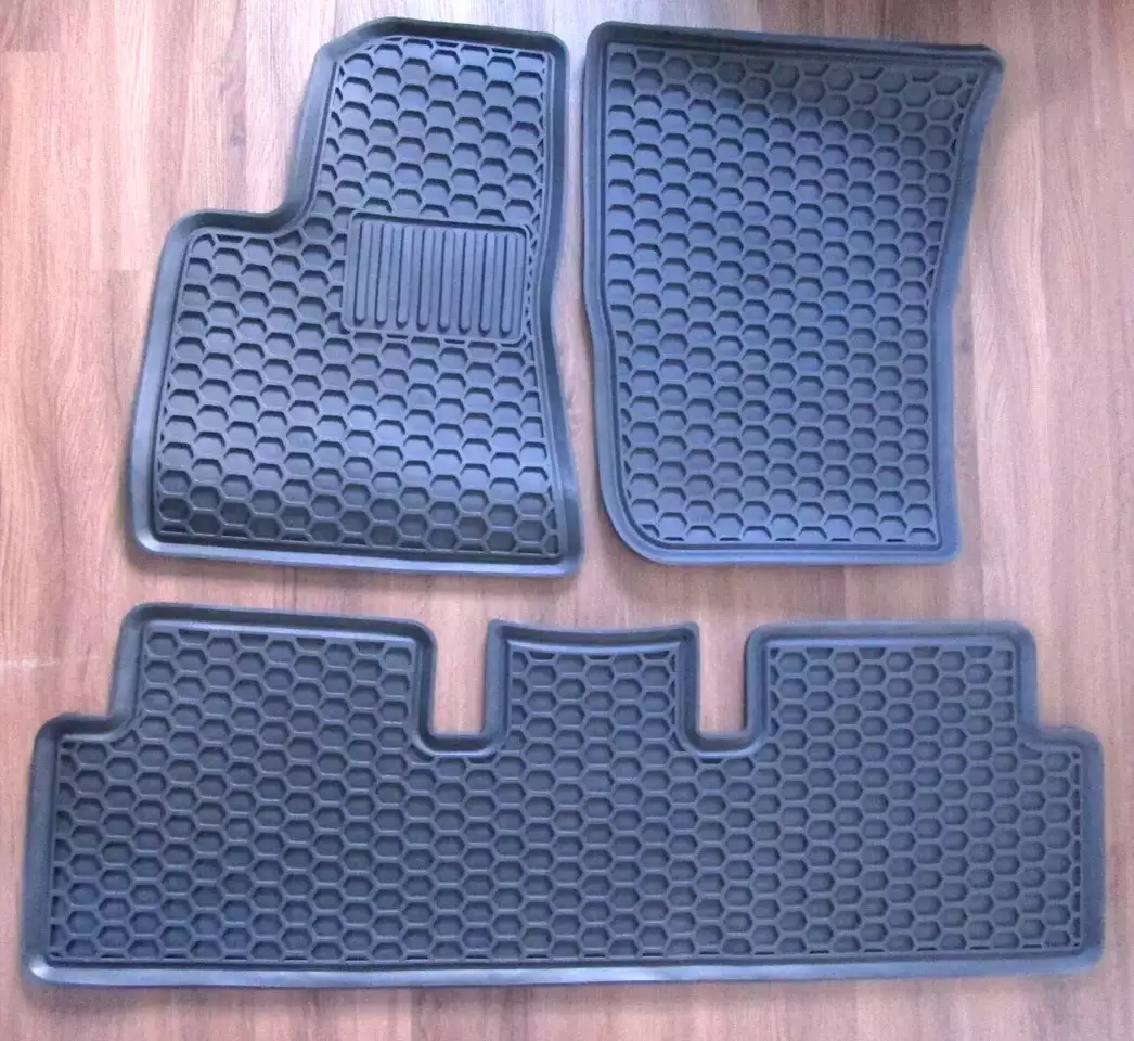 HEA All Weather Car Floor Mats & Full Row Runner Honeycomb Heavy Duty 3PC Black