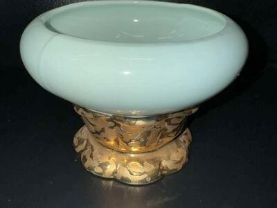 Vintage 24k Gold Jade Dish