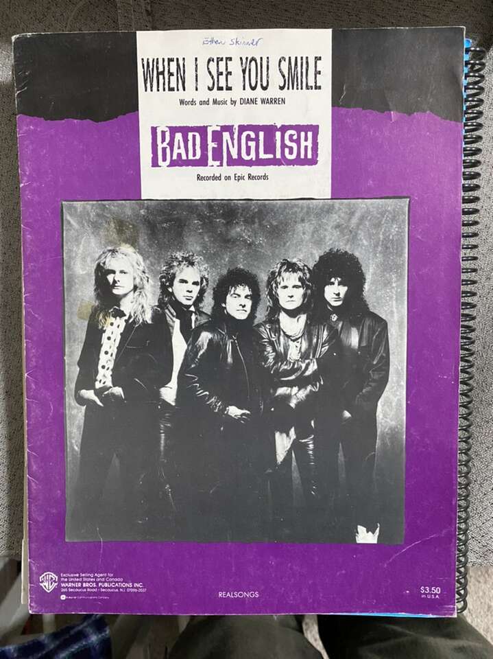 Piano sheet music - Bad English When I See You Smile