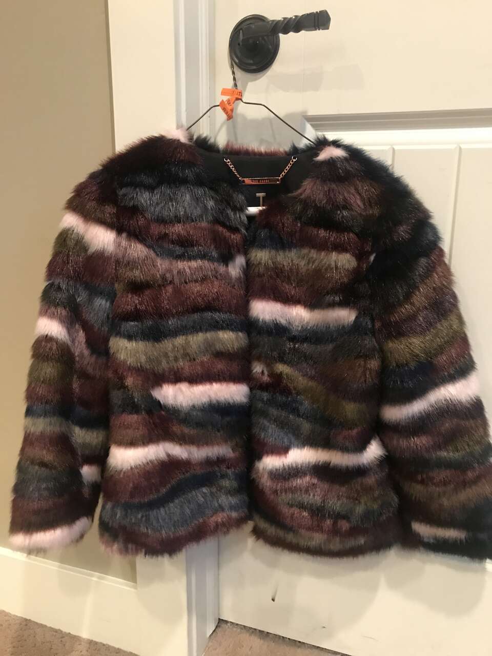 Brand New Ted Baker Designer Women’s Robarla Faux Fur Jacket