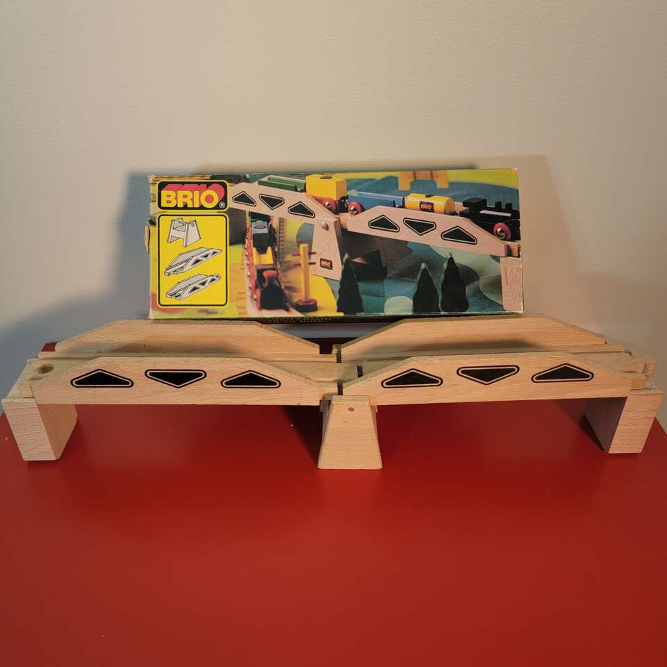 BRIO Trains: 3 Piece Wooden Lifting Draw Bridge Vintage 1980’s Sweden. Excellent Condition!