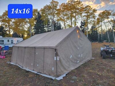 14 x 16 Davis Wall Tent $35/night stove included