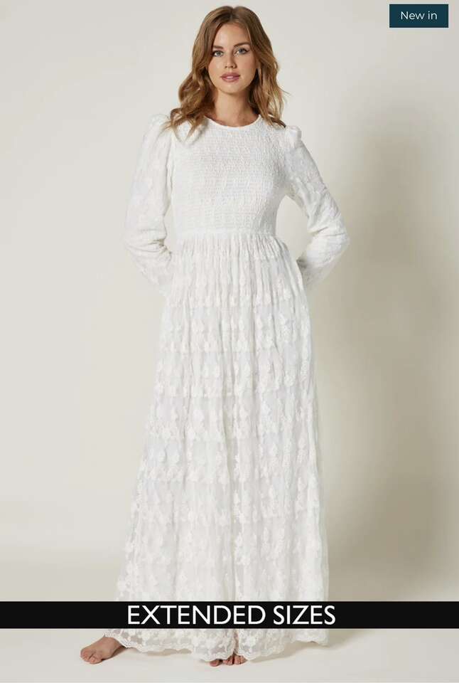 The Wren Smocked Lace Temple Dress