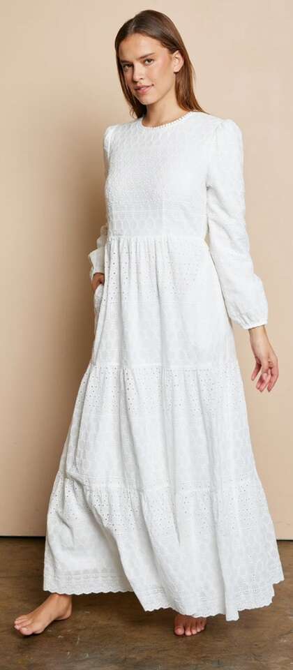 The Poppy Eyelet Temple Dress