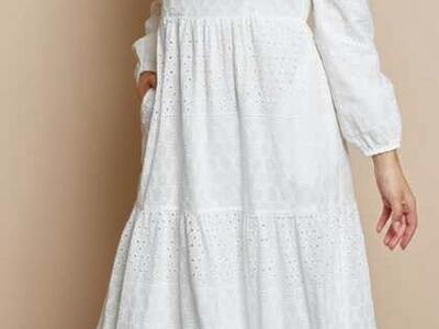 The Poppy Eyelet Temple Dress