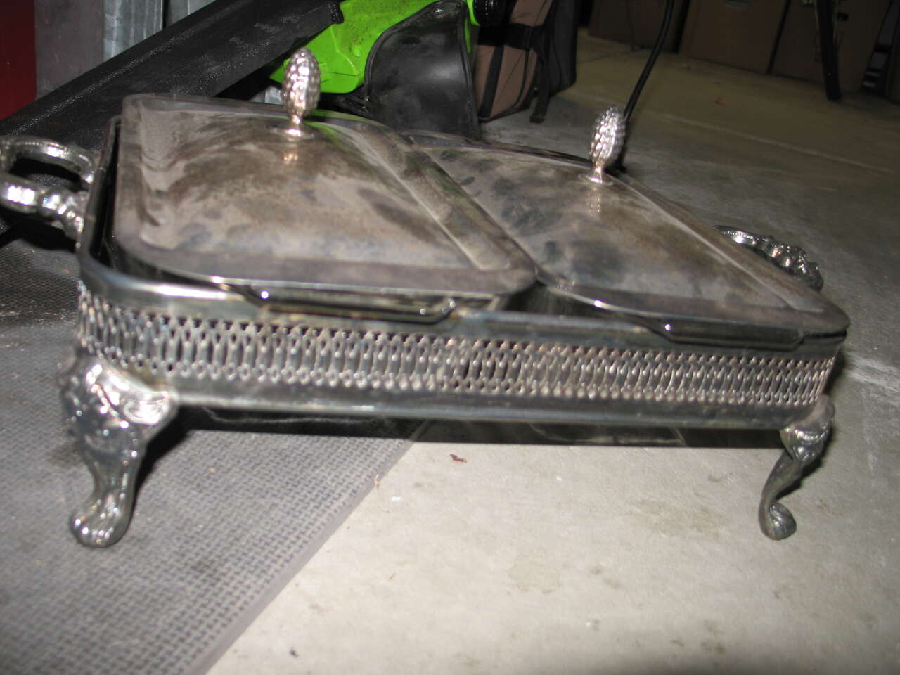 Silver serving dishes