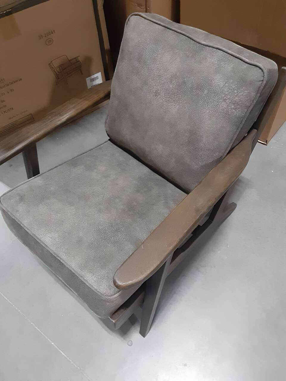 2 Albert Accent Chairs in Pewter Hide Furniture