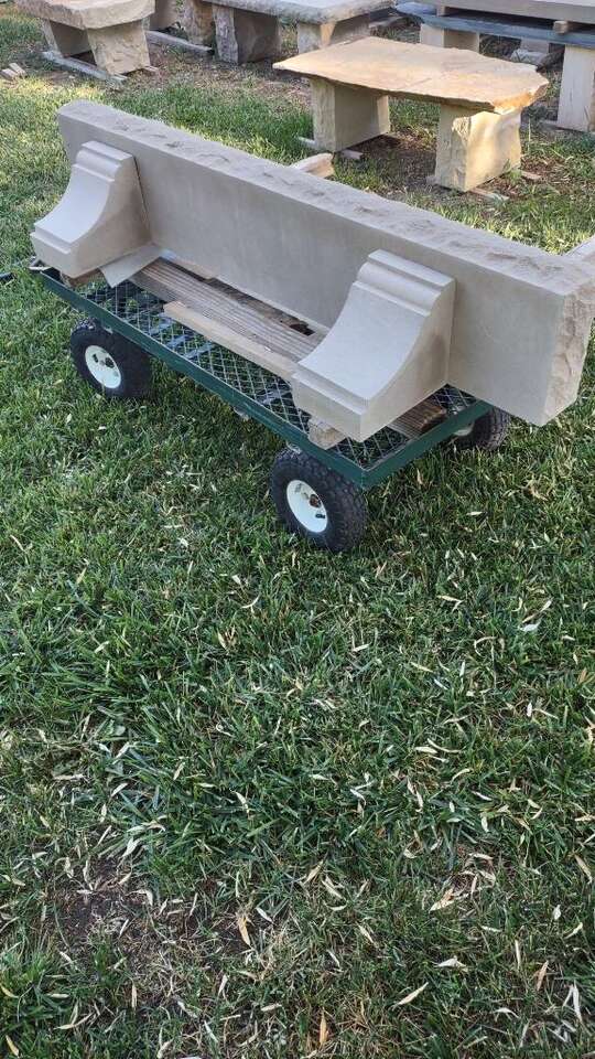 Limestone mantle with corbels