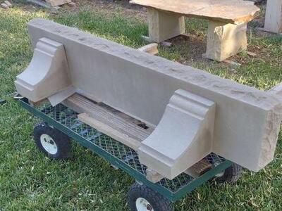 Limestone mantle with corbels