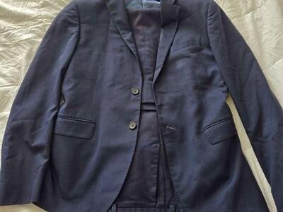 Blue Slim Fit Suit 38R 31W