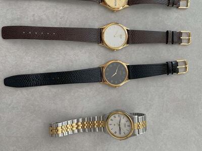 Seiko Quartz Watch with Calfskin Bands