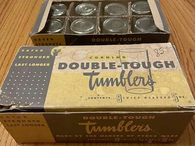 Vintage 5 OZ Corning Double Tough Tumblers or Shot Glasses