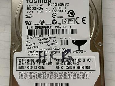 Toshiba HDD2H04 120 GB SATA Laptop Hard Drive