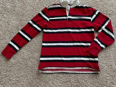 Chaps Long Sleeve Cotton Polo Boys Size M10-12