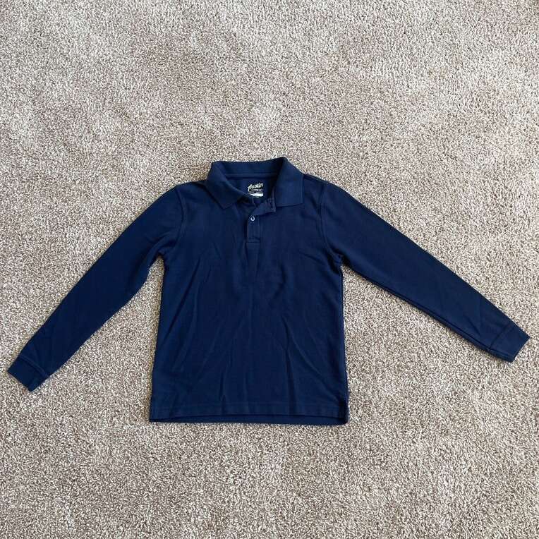 Austin Trading Co. Boys Long Sleeve Polo Size 14/16, Fits Like a 10/12