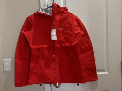 BNWT Marmot Women's Starfire Lightweight Waterproof Hooded Rain Jacket, Size L, Uninsulated