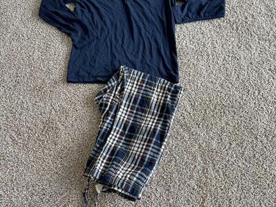 Mens Woolrich Flannel pants and Long Sleeve Crew PJ S