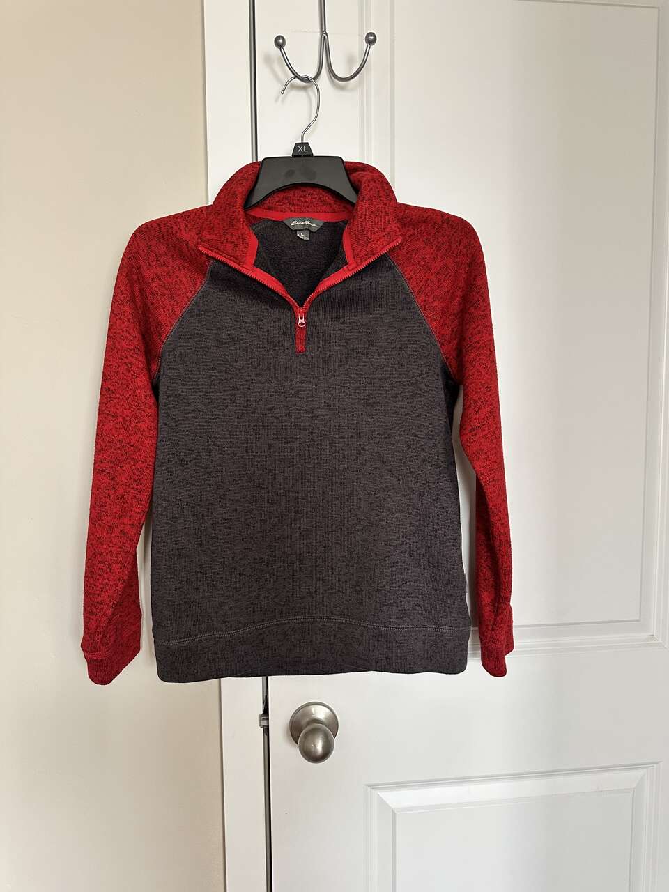 Eddie Bauer Boys 1/4 zip sweater, fleece lined, Size 14
