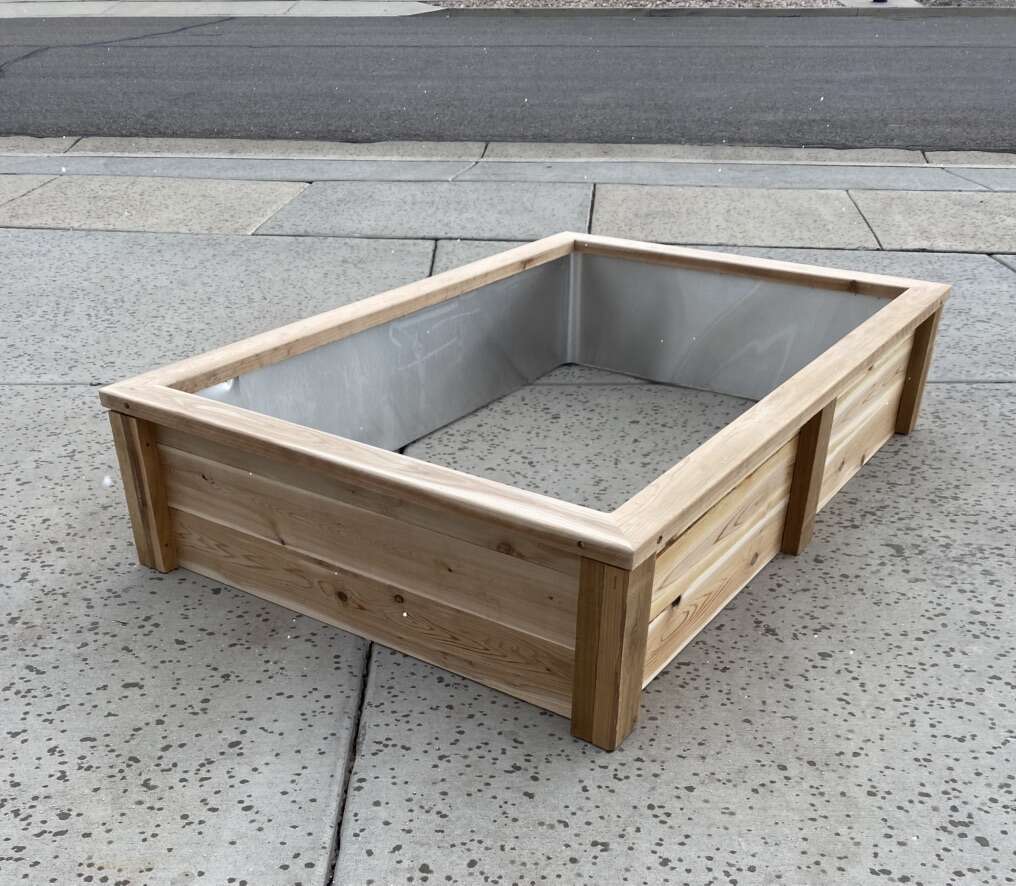 Garden Boxes w METAL LINER to PROTECT Cedar