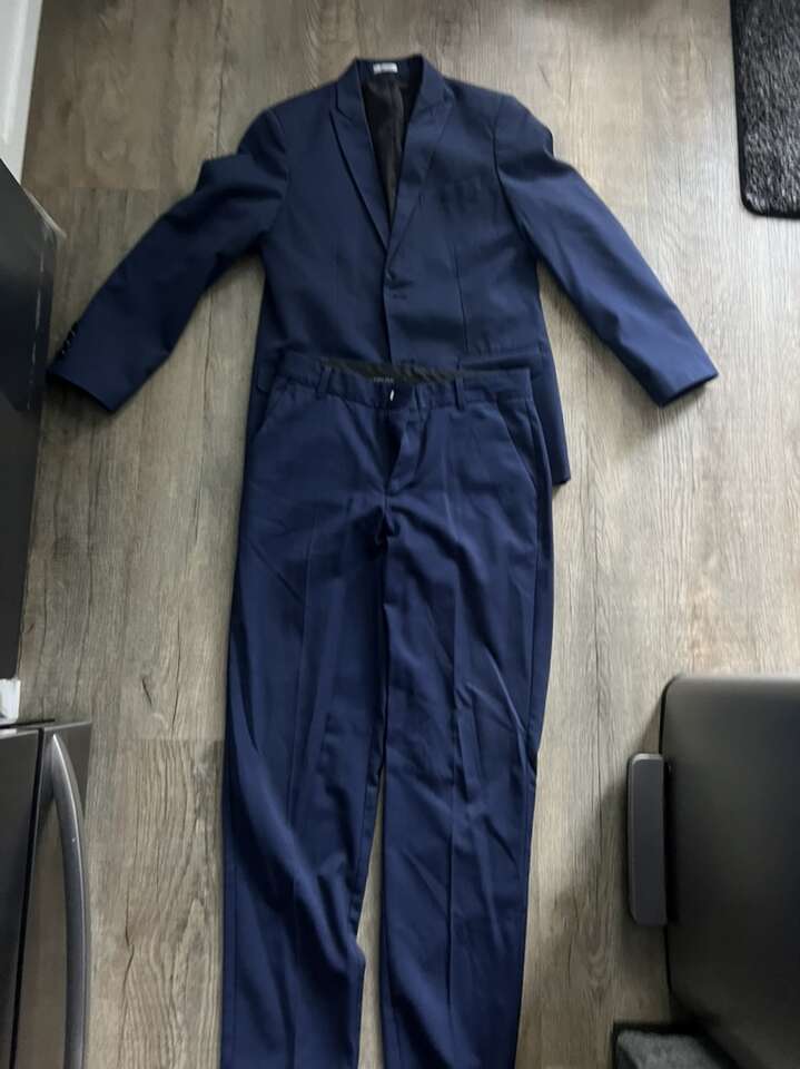 Blue Calvin Klein Suit