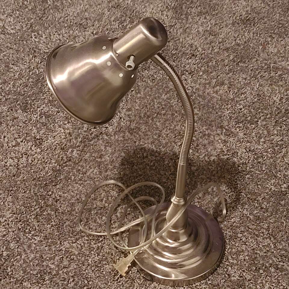 Chrome Nickel Finish Flexible Neck Lamp GU24 Bulb