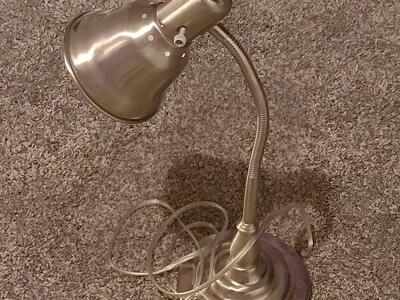 Chrome Nickel Finish Flexible Neck Lamp GU24 Bulb