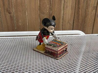 Vintage Line Mar Mickey Mouse Tin Wind Up Toy