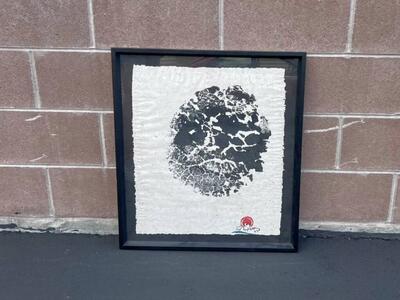 Framed Elephant Footprint From Zimbabwe