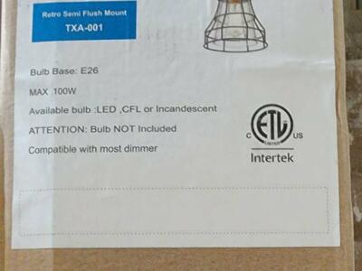 Vicnie Retro Semi Flush Light Fixture