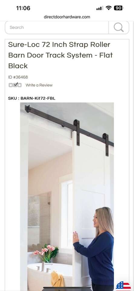 Barn Door Track System with Strap Roller