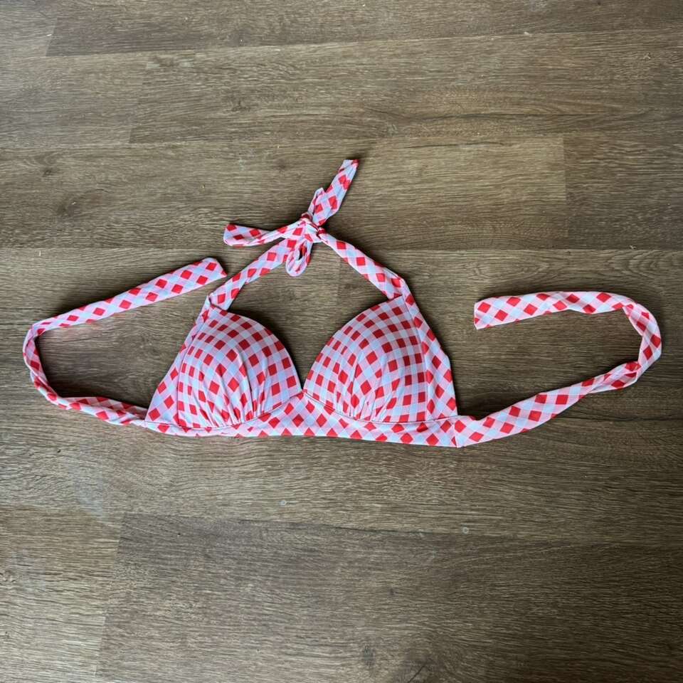 Women Bikini Vintage 50s Plaid Pattern Halter