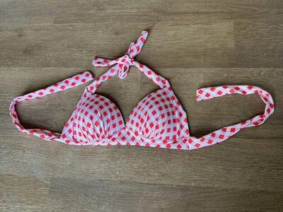 Women Bikini Vintage 50s Plaid Pattern Halter