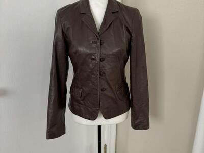 Harold’s Brown Vintage Leather Jacket Blazer XS