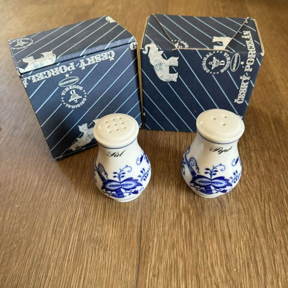 Cesky Porcelain Bohemia Salt & Pepper Shakers