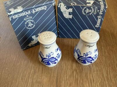 Cesky Porcelain Bohemia Salt & Pepper Shakers