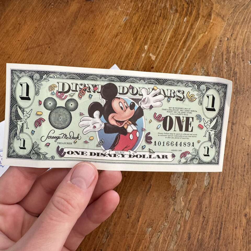 One $1 Disney Dollar Tuxedo Mickey Mouse 2000