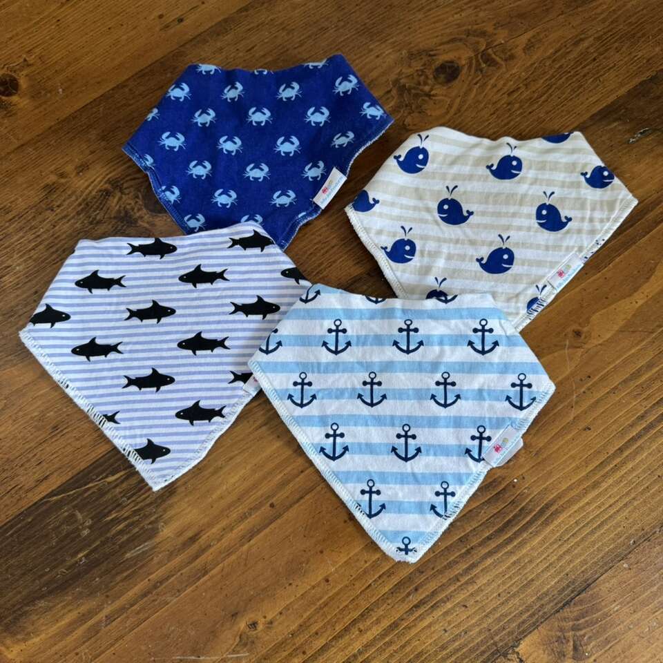 Jolly Jon Products Nautical Bibs Crab Whale Anchor